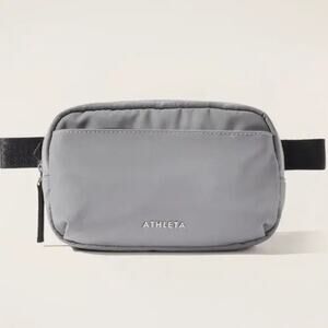 Athleta Gray Reflective Crossbody Belt Bag